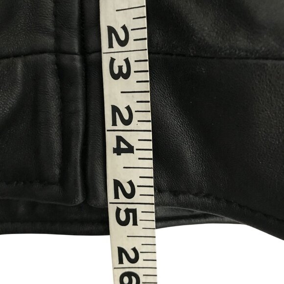 Tommy Hilfiger Mens Black Leather Jacket Size L - Picture 10 of 13